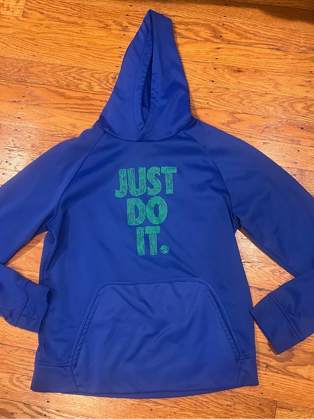 Nike Kids' Blue 'Just Do It.' Dri Fit Hoodie size Youth XL